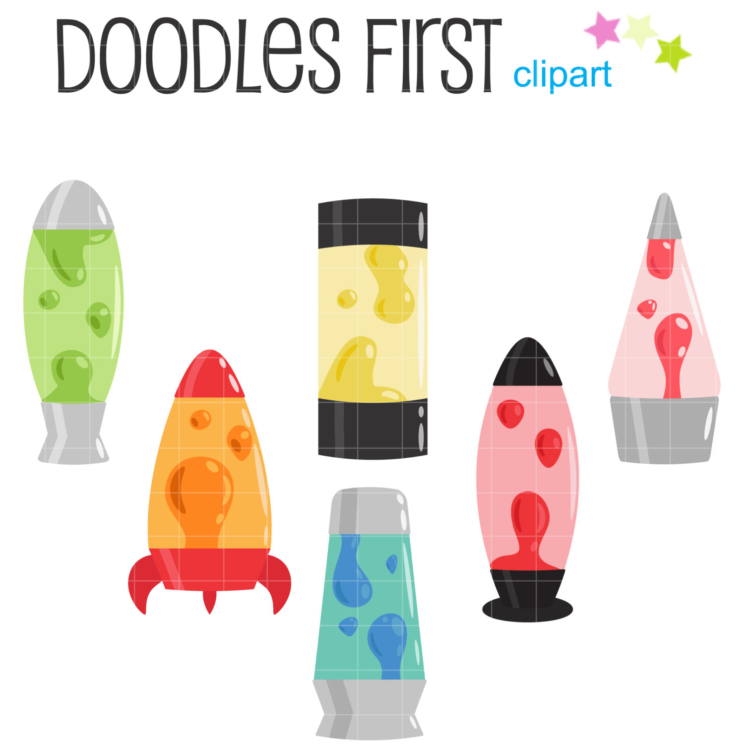Groovy Lava Lamps Day Digital Clip Art For By Doodlesfirst On Etsy