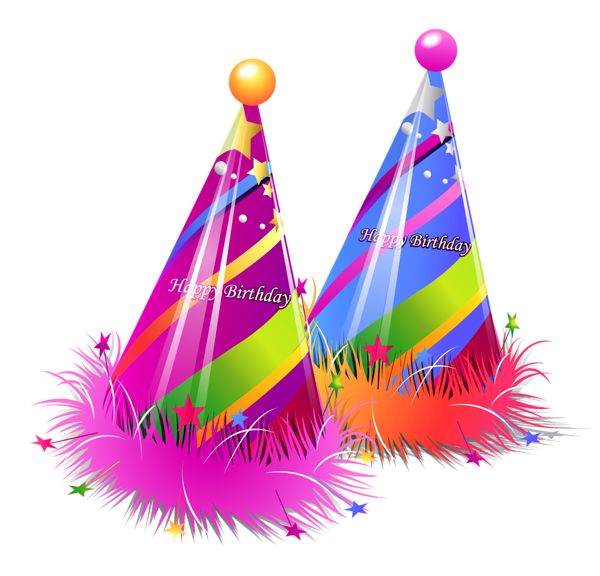 Happy Birthday Png   Happy Birthday Party Hats Transparent Png Clipart