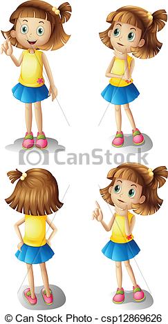 Of A Young Girl   Illustration Of The    Csp12869626   Search Clipart