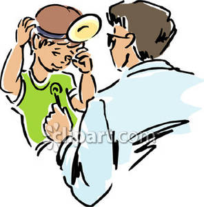 Pediatrician Clipart A Child Trying On A Pediatricians Head Mirror