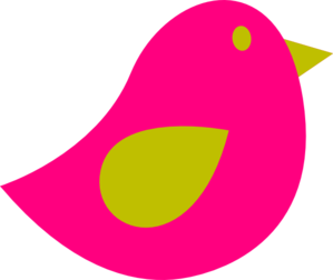 Pink And Green Bird Clip Art   Animal   Download Vector Clip Art