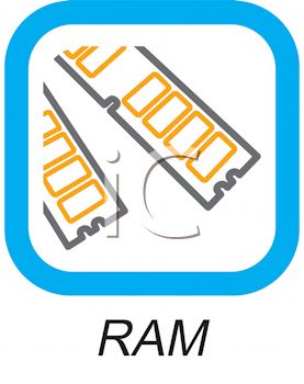 Random Access Memory Chips For A Computer   Royalty Free Clip Art    