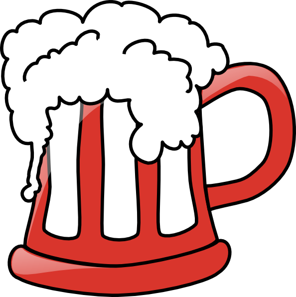 Red Beer Mug Clip Art At Clker Com   Vector Clip Art Online Royalty