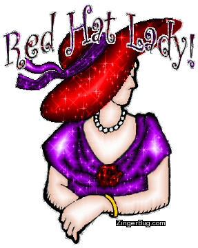 Red Hat Lady Glitter Red Hat Ladies Free Image Glitter Graphic