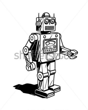 Retro Robot Clipart Jpg