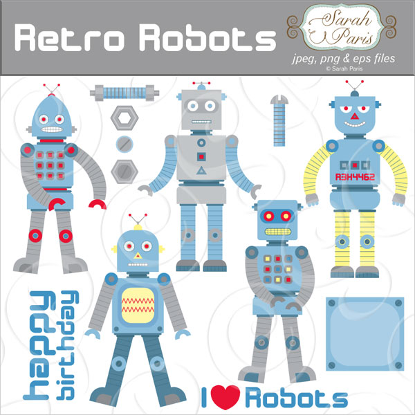 Retro Robot Clipart