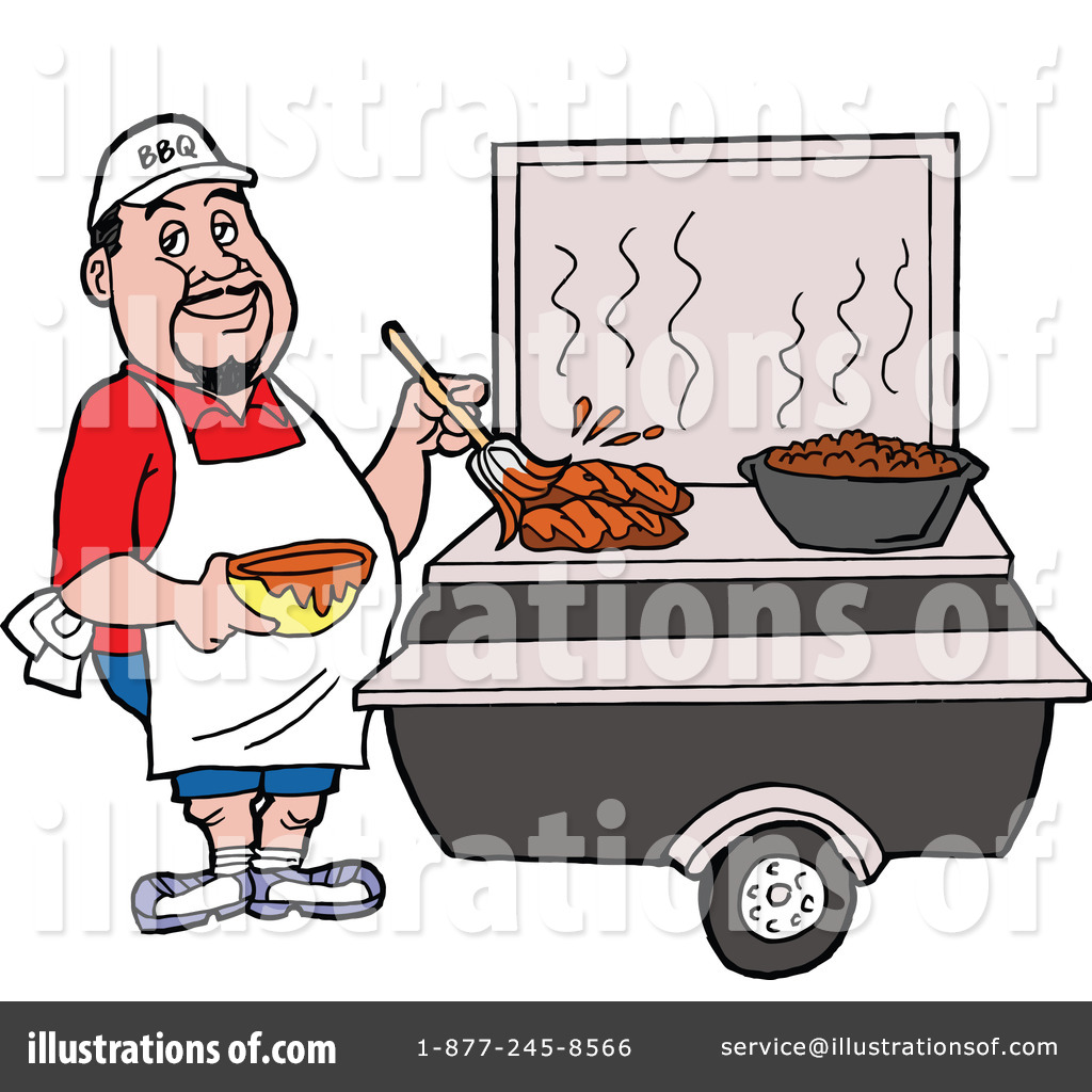Royalty Free  Rf  Bbq Clipart Illustration By Lafftoon   Stock Sample