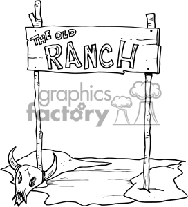 Royalty Free The Old Ranch Western Sign Clipart Image Picture Art    