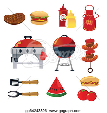 Stock Illustration   Barbeque Icons  Clipart Illustrations Gg64243326