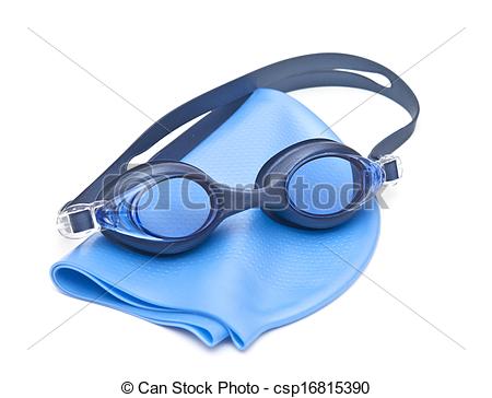 Swim Cap And Goggles Clipart Blue Swimming Cap And Goggles
