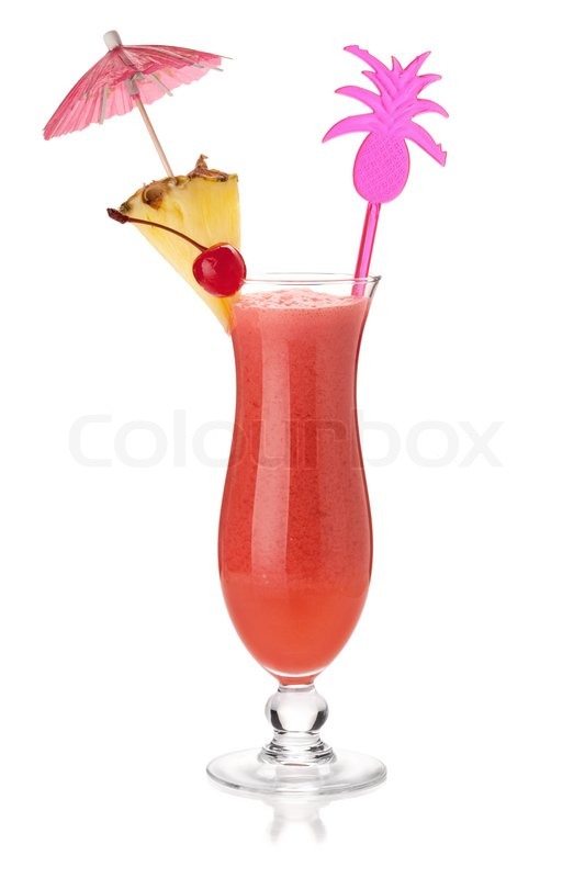 Tropical Drink With Umbrella Clipart