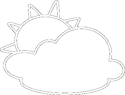      Weather Weather Icons Black And White Partly Cloudy Outline Png Html