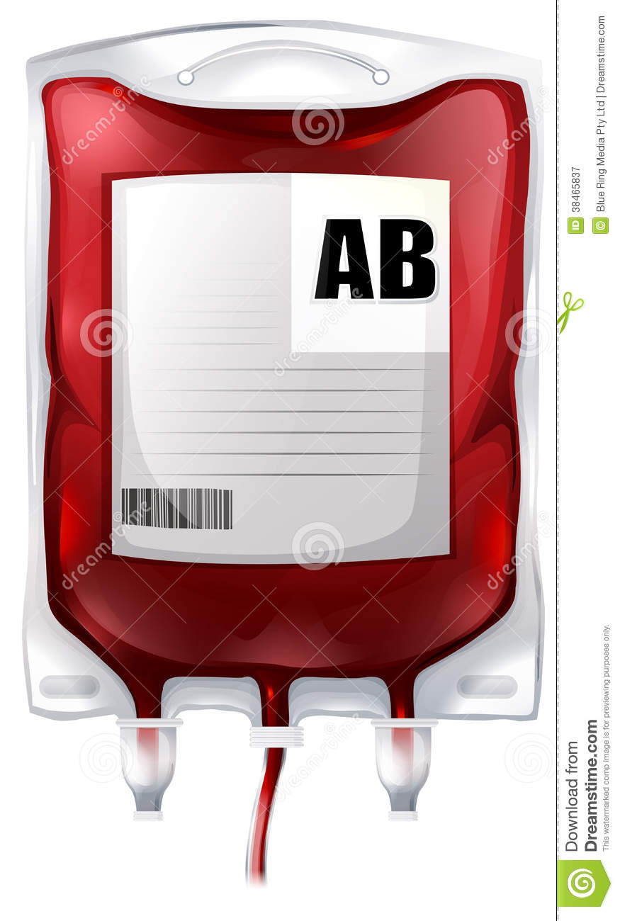 Blood Bag With Type Ab Blood Royalty Free Stock Photography   Image