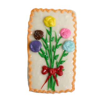 Bouquet On Rectangle   Cookies Decorated   Floral   Deerfields Bakery