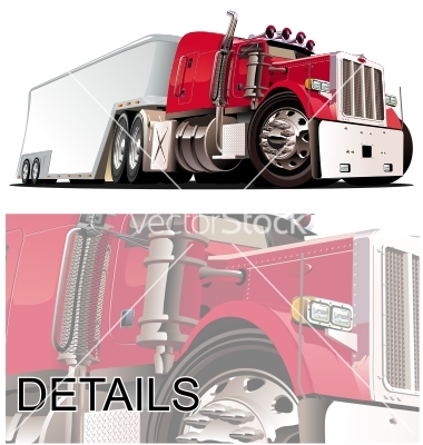 Cartoon Cargo Semi Truck Royalty Free Cliparts Vectors And Stock