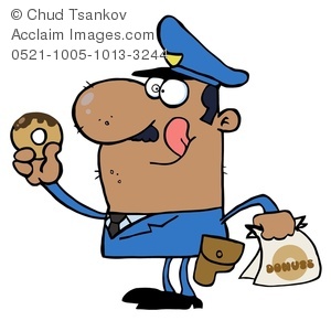 Clipart Image Of An African American Law Enforcement Officer With A