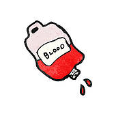Clipart Of Cartoon Bag Of Blood K14863821   Search Clip Art