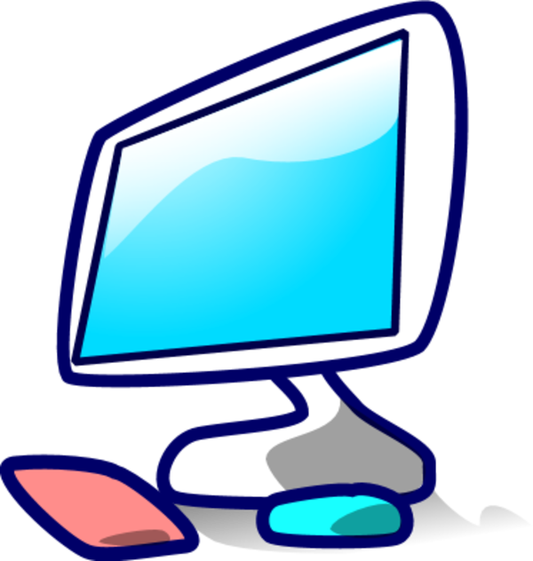 Computer Screen Keyboard Mouse Icon   Vector Clip Art
