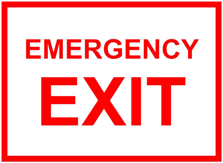 Emergency Exit Signs   Clipart Best