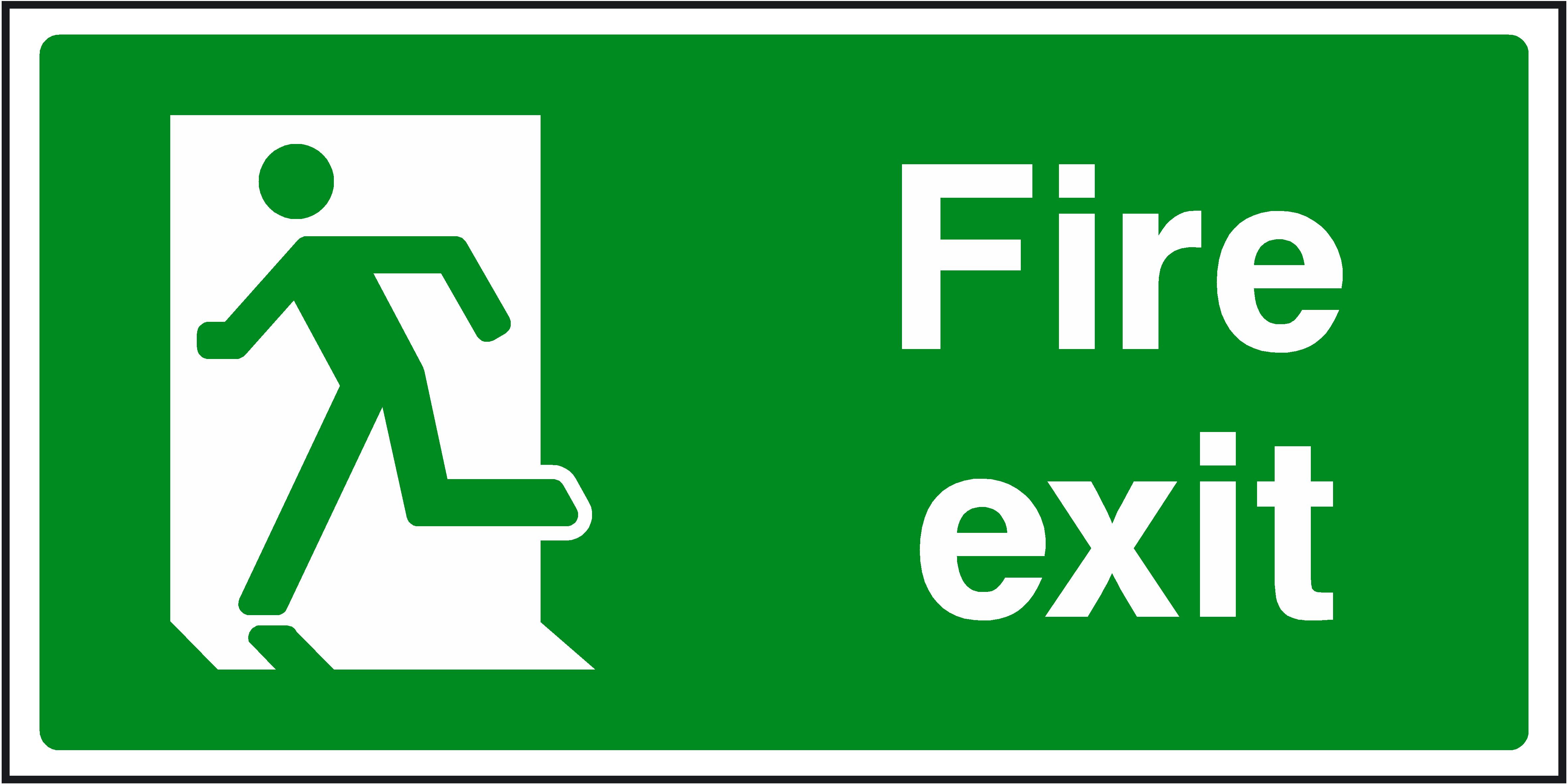 Fire Exit Left Emergency Escape Sign 400x200mm