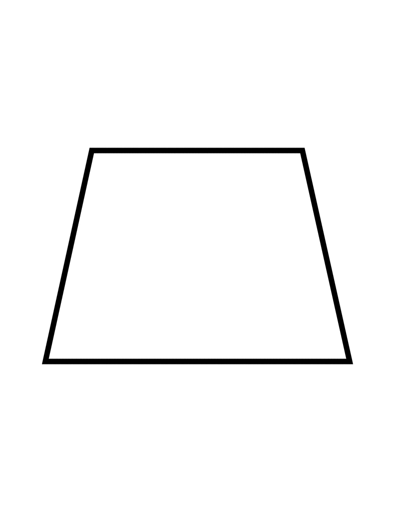 Flashcard Of A Trapezoid   Clipart Etc