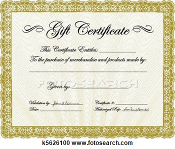 For Certificates Invitations Or Announcements  Gift Certificate Frame