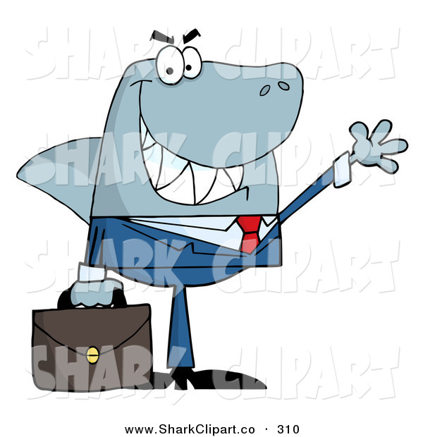 Friendly Shark Clipart Clip Art Of A Friendly Shark Businessman