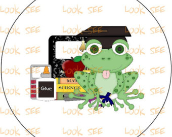 Graduation Frog Clipart Clip Art Instant Digital Download No  1214 Cap