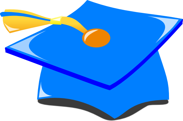 Graduation Hat Blue And Gold Clip Art At Clker Com   Vector Clip Art