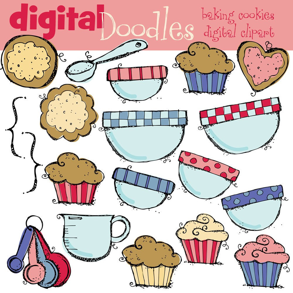 Kpm Baking Cookies Digital Clipart Combo By Kpmdoodles On Etsy