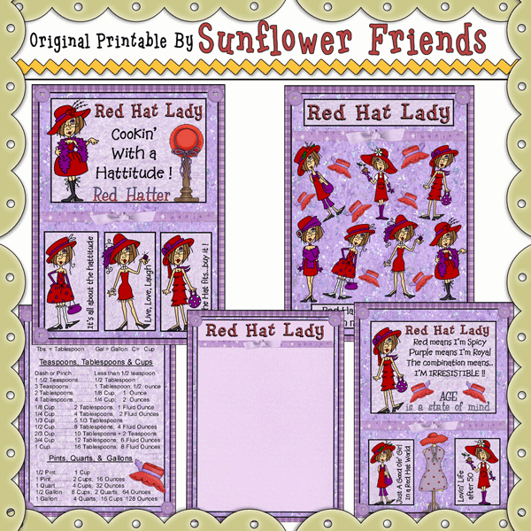 Ladies   Gents   Seniors    Red Hat Ladies    Red Hat Recipe Book