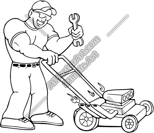 Lawn Man Clipart And Vectorart  Construction   Equipment Vectorart And