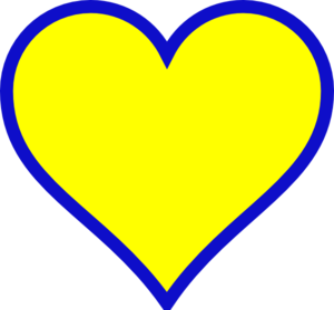 Michigan Blue Gold Heart Clip Art At Clker Com   Vector Clip Art