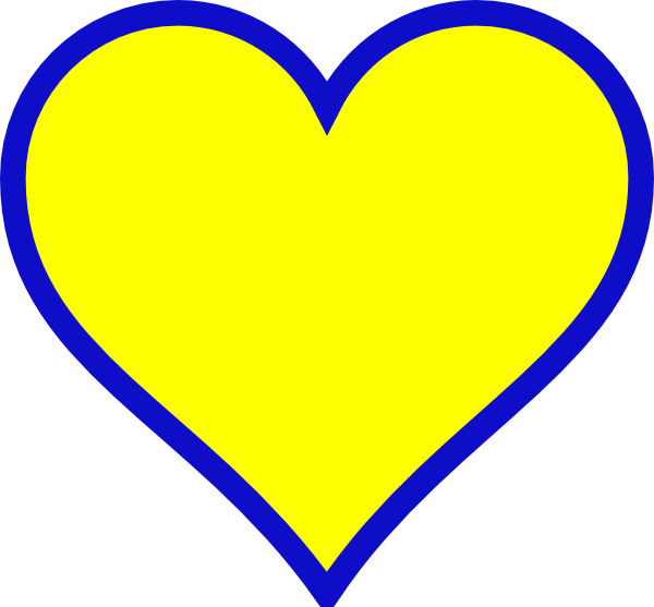 Michigan Blue Gold Heart Clip Art At Clker Com   Vector Clip Art