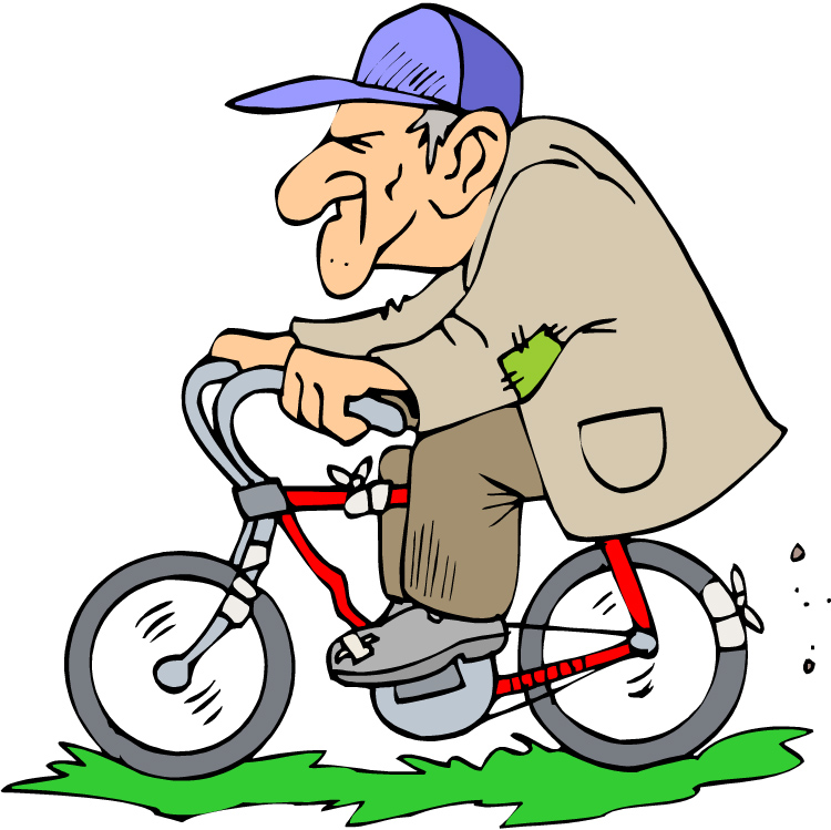 Old Man On Bicycle