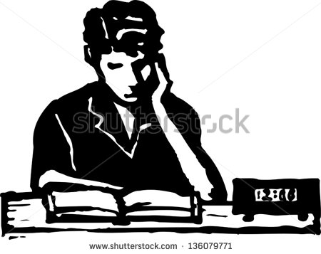 People Studying Clipart Young Man Studying   Stock