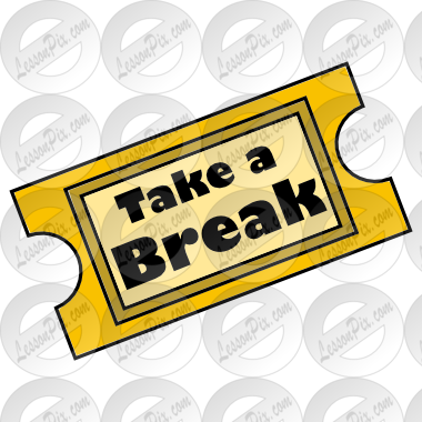 Picture For Classroom   Therapy Use   Great Break Ticket Clipart