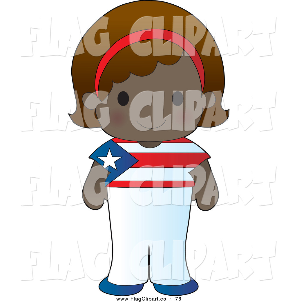 Pictures Cute Jamaican Girl Wearing A Flag Of Jamaica Shirt Clipart