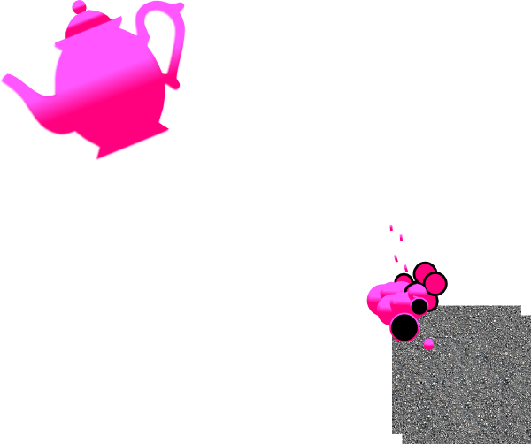 Pink Teapot Pouring Clip Art   Vector Clip Art Online Royalty Free