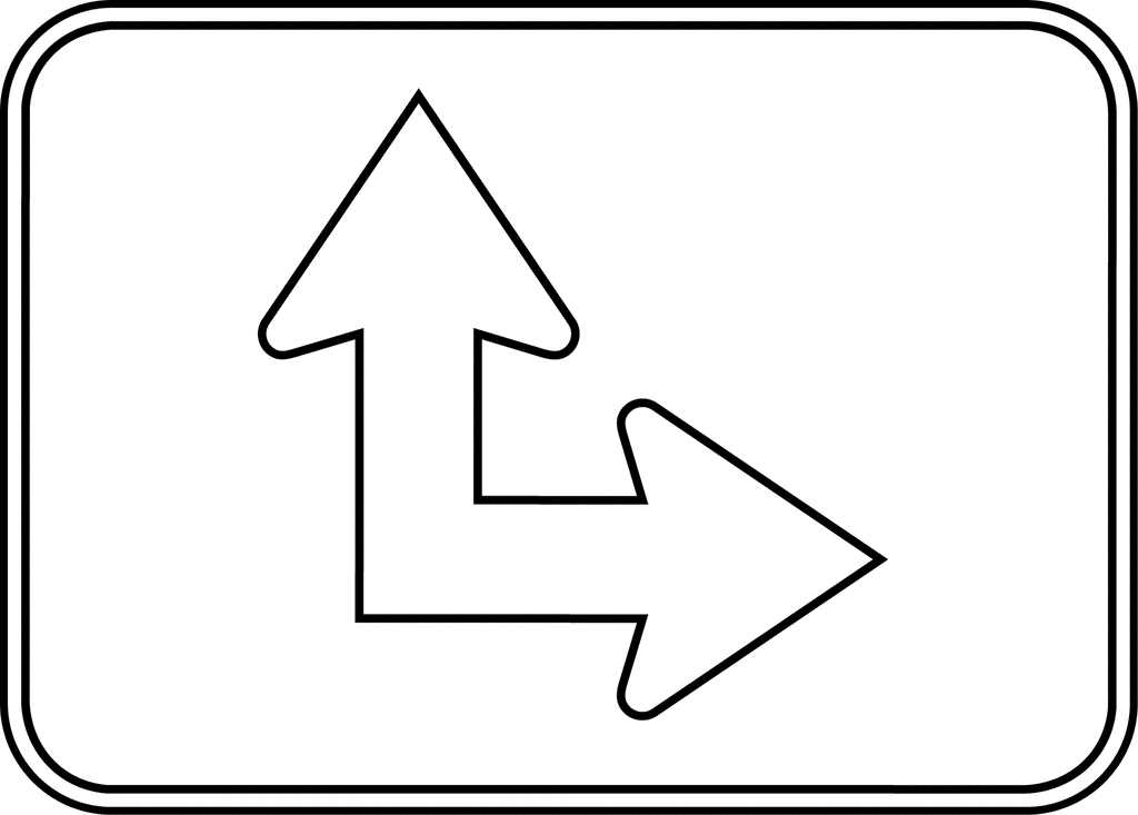 Right  Straight Arrow Auxiliary Outline   Clipart Etc