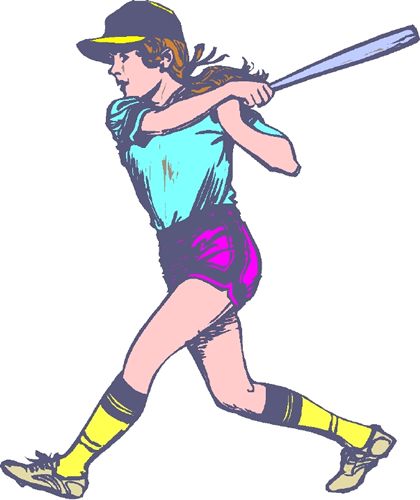 Softball Player Clipart   Cliparts Co