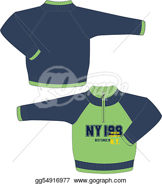 Stock Illustration   Boys Sweater Jacket  Clipart Drawing Gg54916977