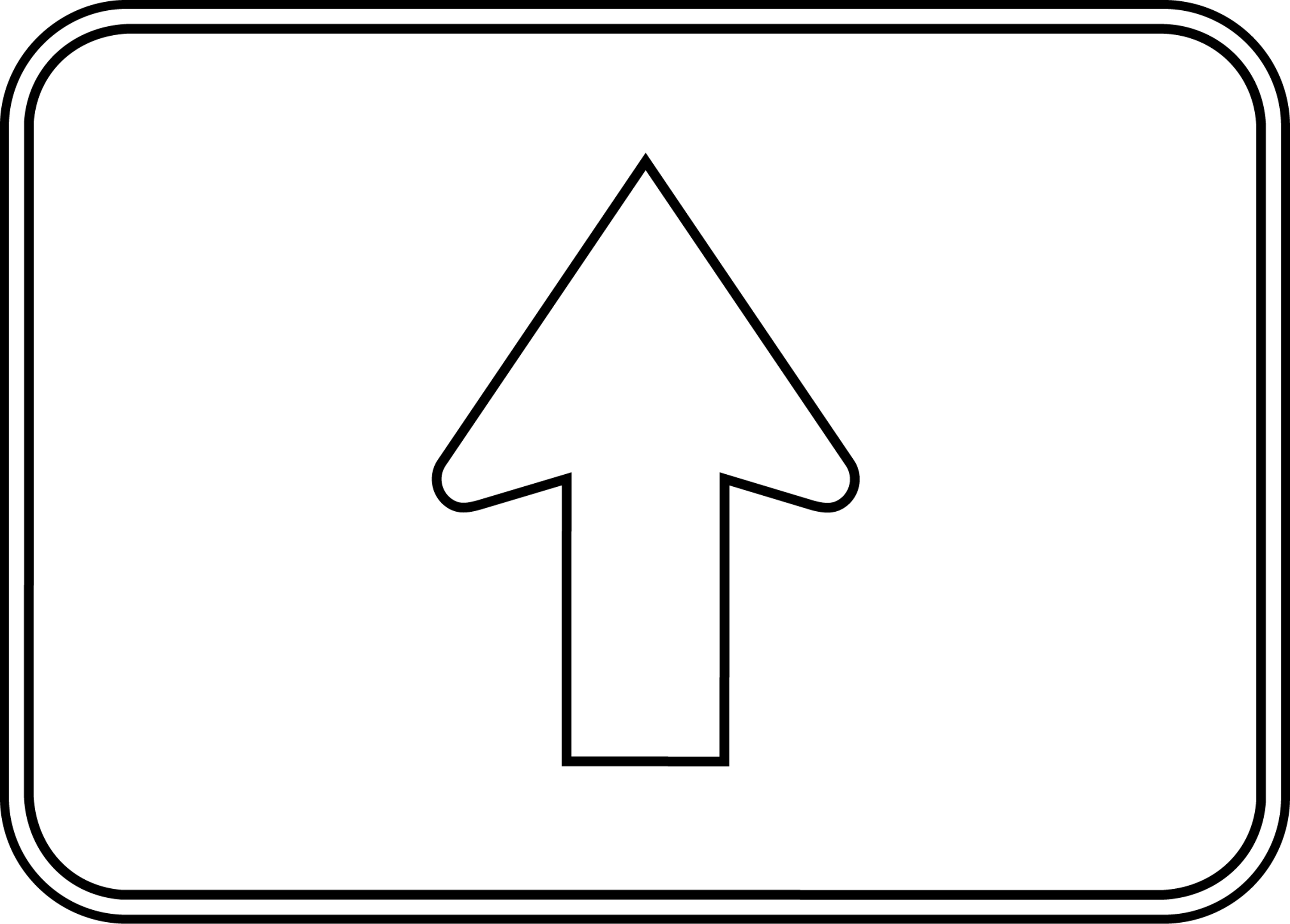 Straight Arrow Auxiliary Outline   Clipart Etc
