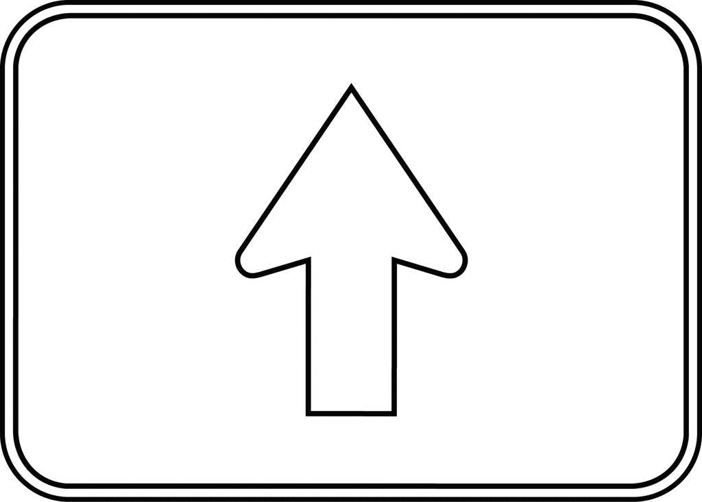 Straight Arrow Auxiliary Outline   Clipart Etc
