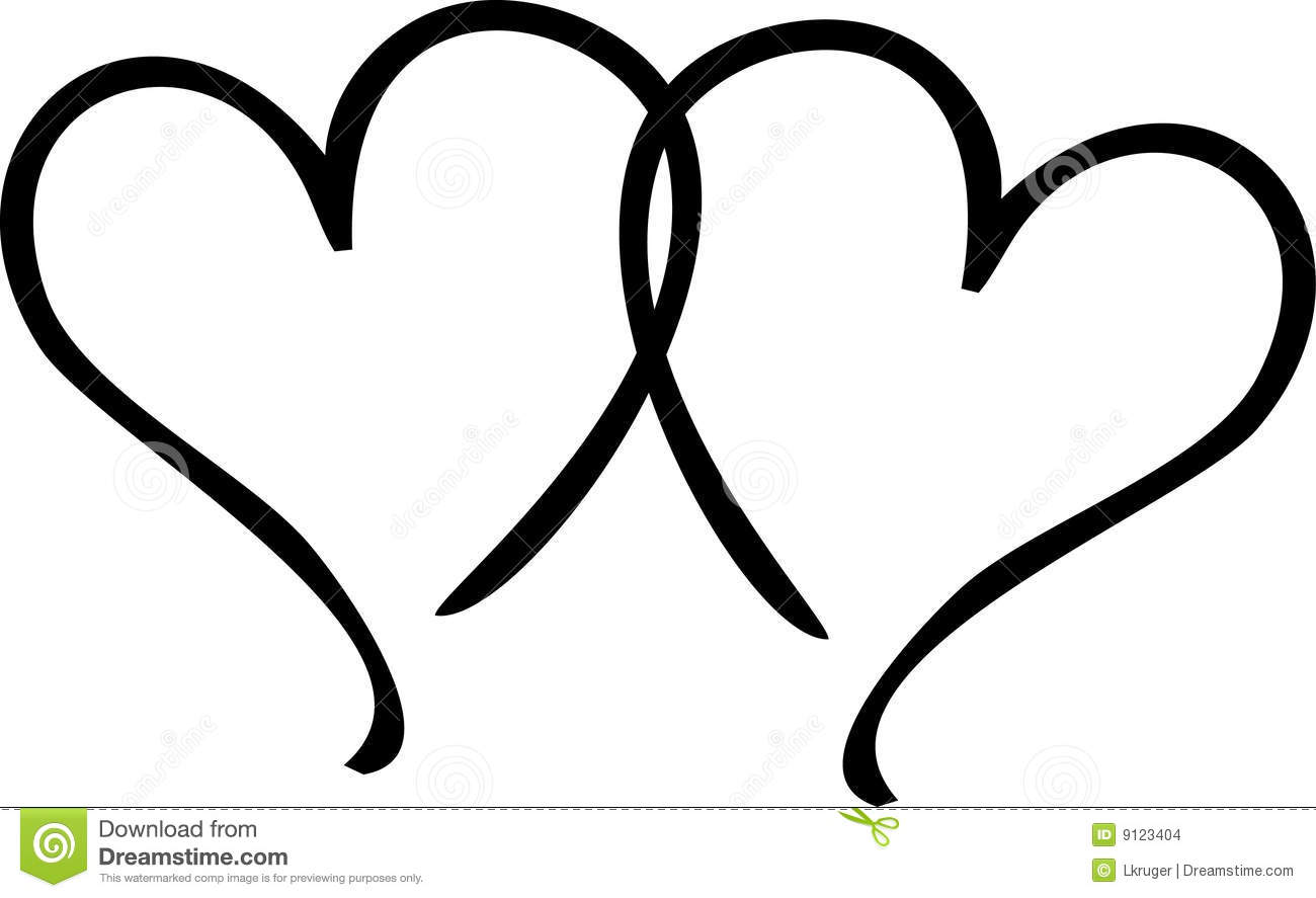 Two Hearts Stock Images   Image  9123404