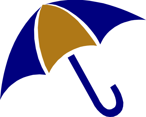 Umbrella Blue And Gold Clip Art At Clker Com   Vector Clip Art Online