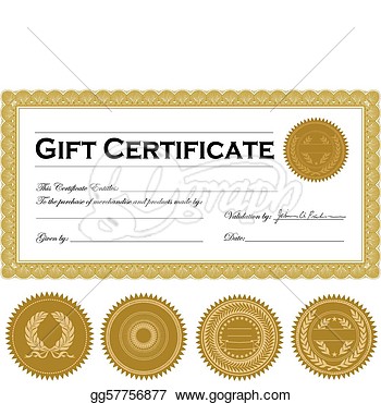 Vector Gift Certificate Frame And Ornament Set  Clipart Gg57756877