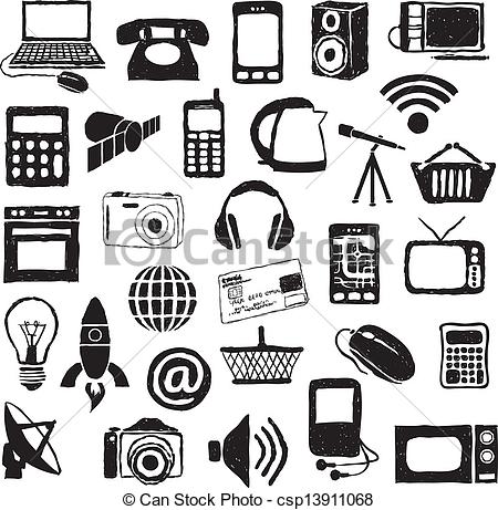 Vector Of Doodle Modern Technology Images Csp13911068   Search Clipart