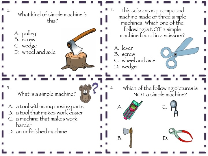 Wedge Clip Art Simple Machine Simple Machines  Science Task