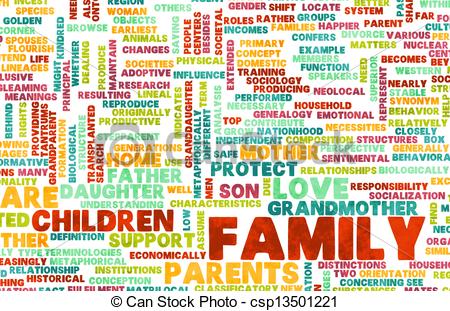 Clip Art Of Family As A Important Support Network For Love Csp13501221    